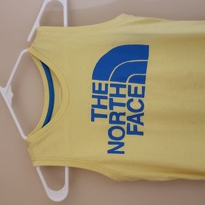 THE NORTH FACE GIRLS TANK TOP YELLOW BLUE M 10/12